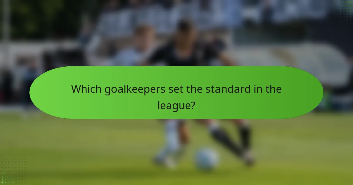Which goalkeepers set the standard in the league?